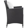 thumbnail image 2 of Modway Convene Aluminum and Rattan Patio Dining Armchair in Espresso/White, 2 of 3