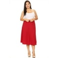 thumbnail image 2 of Women's Casual Basic Plus Size High Waist A-Line Mid-Length Skirt, 2 of 5