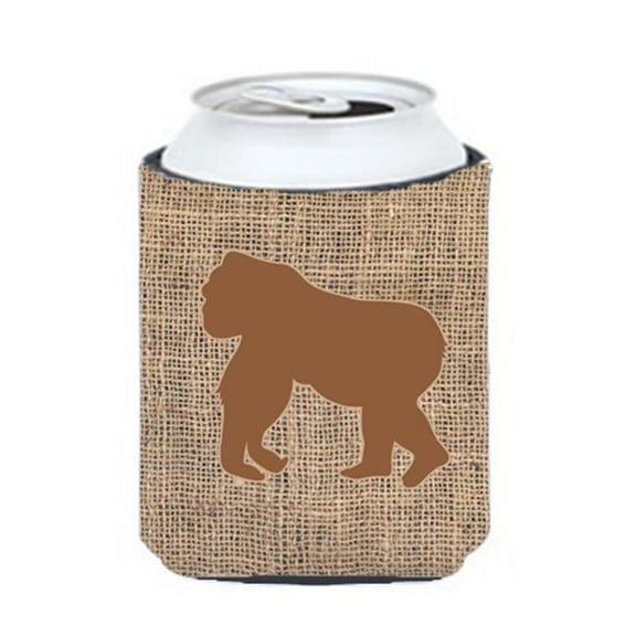 Gorilla Burlap And Brown Can Or Bottle Hugger
