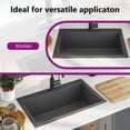 thumbnail image 4 of vidaXL 27.6-inch Kitchen Sink with Strainer, Top-Mount Sink Single Bowl, Black Stainless Steel, 4 of 11