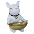thumbnail image 1 of Estatuilla de perro creativa, bandeja de tocador, almacenamiento de artículos diversos, llavero de caramelo, exhibición de cubo, decoración para sala blanco Baoblaze Bandeja organizadora de estatuas, 1 of 8