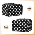 thumbnail image 3 of Balery Black and White Polka Dot Pattern Oven Cover Kitchen Bread Machine Protector, 4 Slice Toaster Cover for Home, Anti Dust Fingerprint Coaster Cover, 3 of 7