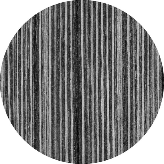 Ahgly Company Indoor Round Abstract Gray Modern Area Rugs, 4' Round
