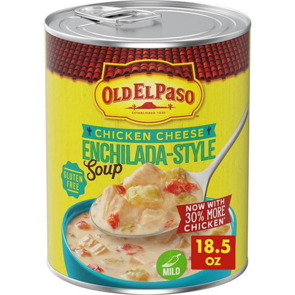 Old El Paso Chicken Cheese Enchilada-Style Soup, Ready to Serve Canned Soup, 18.5 oz