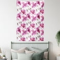 thumbnail image 4 of Watercolor Tapestry, Flowering Orchid Branches Spring Time Feng Shui Inspired Bouquet, Wall Hanging for Bedroom Living Room Dorm Decor, 40W X 60L Inches, Fuchsia Cocoa Pale Orange, by Ambesonne, 4 of 5