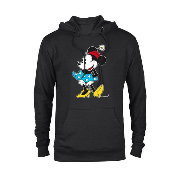 Disney Vintage Minnie Mouse in Pillbox Flower Hat - Pullover Hoodie for Adults - Customized-Black