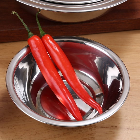 VERDANVERSE Heavy-Duty Stainless Steel Mixing Bowl with Flat Base for Kitchen Cooking, Baking, and Food Preparation
