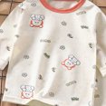 thumbnail image 5 of TOWED22 Toddler Baby Boy Clothes Contrast Color Sweatshirt Pullover Tops + Casual Pants Fall Winter Outfit Set Size:5-6 Y,Color:Light Gray, 5 of 6