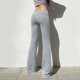 thumbnail image 3 of MKLEKYY Leggings de mujer de vestir, pantalones de yoga de punto de color sólido casuales de moda para mujer, pantalones de chándal ajustados de tiro bajo cómodos, 3 of 4