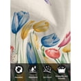 thumbnail image 7 of Watercolor Tulips Cloth Napkins Set of 8 Reusable Dinner Napkins, Spring Flowers Butterflies Leaves Beige Cocktail Napkin Washable Table Napkins for Wedding/Holiday Party/Baby Shower 20"x20", 7 of 7