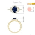 thumbnail image 4 of ANGARA Natural Vintage Style Oval 2 ct Blue Sapphire Halo Ring in 14K Yellow Gold for Women (Size-9x7mm) | September Birthstone, Anniversary, Jewelry Gift for Women | Natural Blue Sapphire Ring, 4 of 8