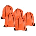 thumbnail image 1 of Unique Bargains 42x34cm Nylon Drawstring Bag Bulk Storage Cinch Backpack Sack, Orange 10 Pack, 1 of 5