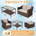 thumbnail image 3 of Outdoor Patio Furniture Set, 7/5/4/3/2 Piece Patio Conversation Set Outdoor Furniture Set, 3 of 7