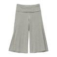 thumbnail image 4 of YVNAURA Women Fold Over Wide Leg Yoga Pants Cropped Loose Fit Capri Pants with Pockets High Waist Stretchy Lightweight Lounge Travel Workout Culottes Casual 2026, Light Ashy,L, 4 of 4
