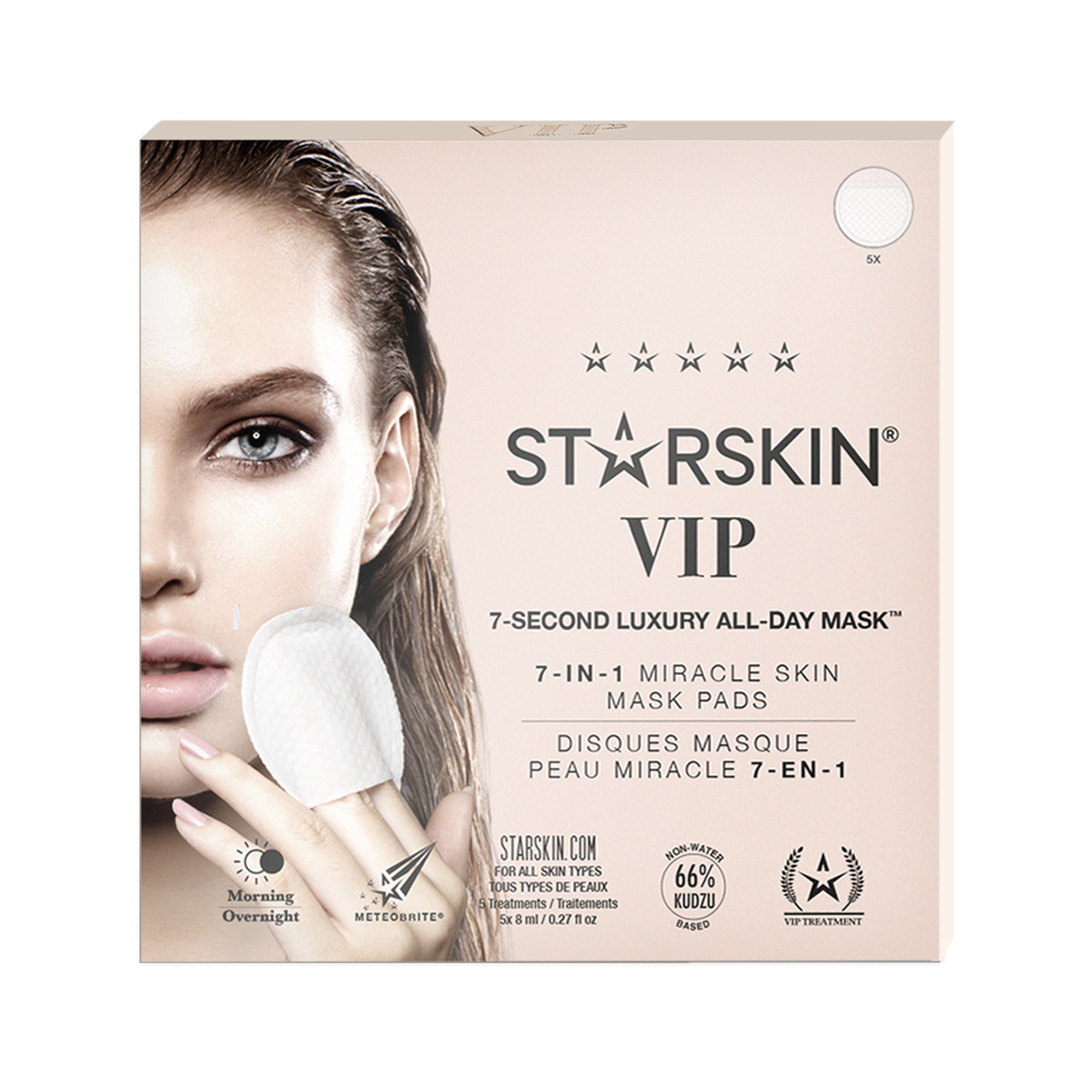 Starskin 7-Second Luxury All-Day Mask Pads, 5 pack