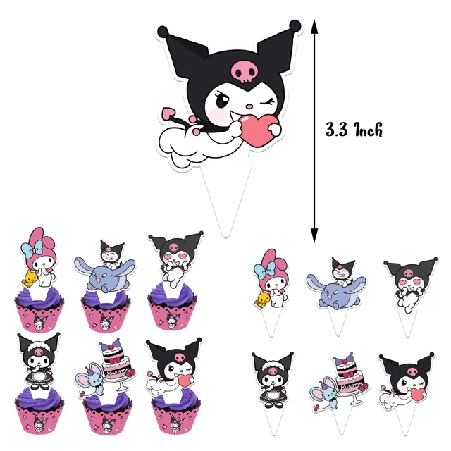 Decoraciones para fiestas de cumpleaños, decoración para fiestas temáticas de Sanrio Hello Kitty Kuromi, decoración para celebraciones, regalo de cumpleaños, suministros para decoración de fiestas