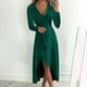 thumbnail image 2 of Vestidos para mujer Vestidos de otoño Moda Erógenos Casual Nalgas Cuello en V Sólido Adelgazante Vestido largo de manga larga Odeerbi  ODB-5, 2 of 9