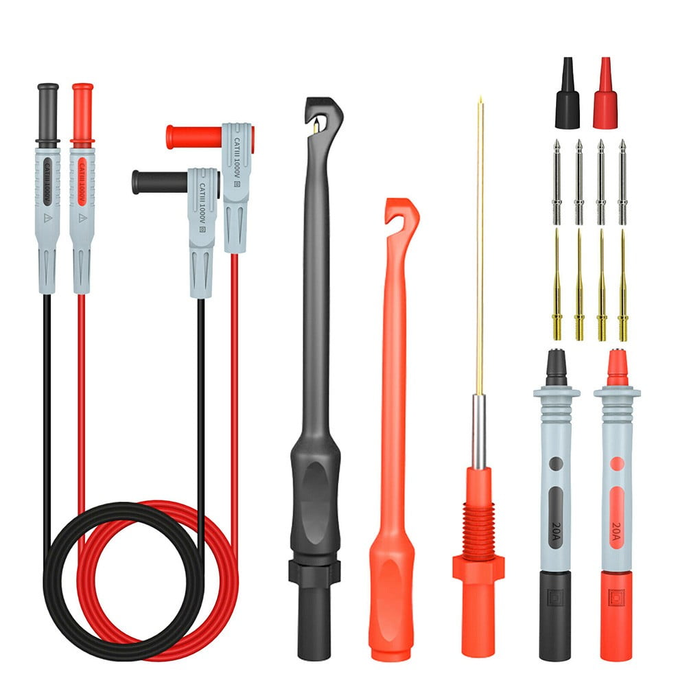 18 Pcs Multimeter Automotive Test Lead Kit with Wire Piercing Clip