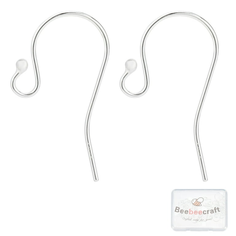 Generic 200pcs 316 Surgical Stainless Steel Earring Clasps Fish Hook  Dangler DIY Drop Earring Base Findings For Jewelry Making Supplies