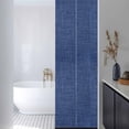 thumbnail image 3 of Vintage Navy Blue Window Privacy Film, Farmhouse Retro Dark Solid Color Linen Texture Static Cling UV Sun Blocking Heat Control Window Tint, Non-Adhesive One Way Windows Privacy Cover 17.7''x78.7'', 3 of 7