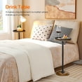 thumbnail image 6 of HOOBRO Small Round Side Table, Drink Table, Coffee Martini Table with Pedestal for Small Spaces in Living Room, Bedroom, Sofa Couch, Rustic Brown BF168BZ01, 6 of 11