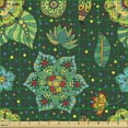 thumbnail image 2 of Ambesonne Floral Fabric by the Yard Upholstery, Fantasy Colorful Flowers, 1 Yard, Multicolor, 2 of 5