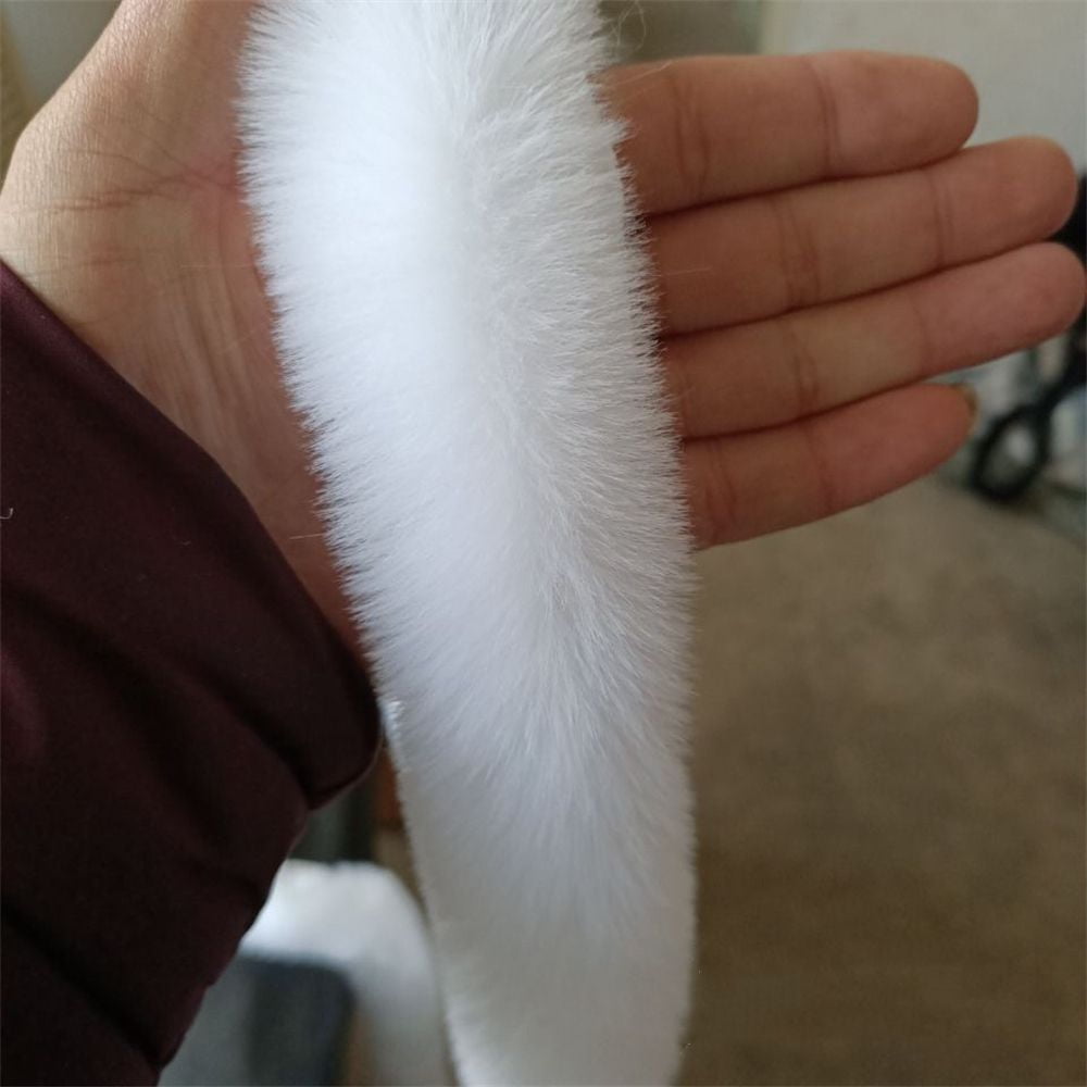 Indvending pisk eksplodere Collar DIY Craft Furry Fluffy Trimming Ribbon Faux Rabbit Fur 100cm Furry  Ribbon Fur Tape WHITE - Walmart.com