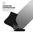 thumbnail image 4 of Feetures Elite Light Cushion Quarter Solid - Sport Sock with Targeted Compression - New Black, S (1 Pair), 4 of 8