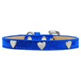 thumbnail image 1 of Silver Heart Widget Dog Collar Blue Ice Cream Size 14, 1 of 2
