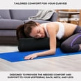 thumbnail image 3 of ForPro Coussin Rond Complet, Noir, Résistant à l'Huile et aux Taches, pour Massage et Yoga, 6 R x 26 L, 3 of 7