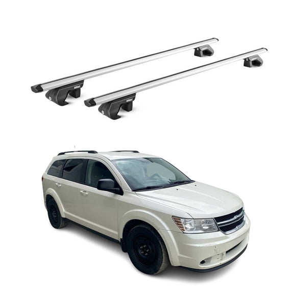 OMAC Roof Rack Cross Bars Fits Dodge Journey 2009-2020 Silver Luggage Carrier 2 Pcs