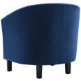 thumbnail image 3 of Modern Contemporary Urban Design Living Room Lounge Club Lobby Tufted Armchair Accent Chair, Velvet Fabric, Navy Blue, 3 of 6
