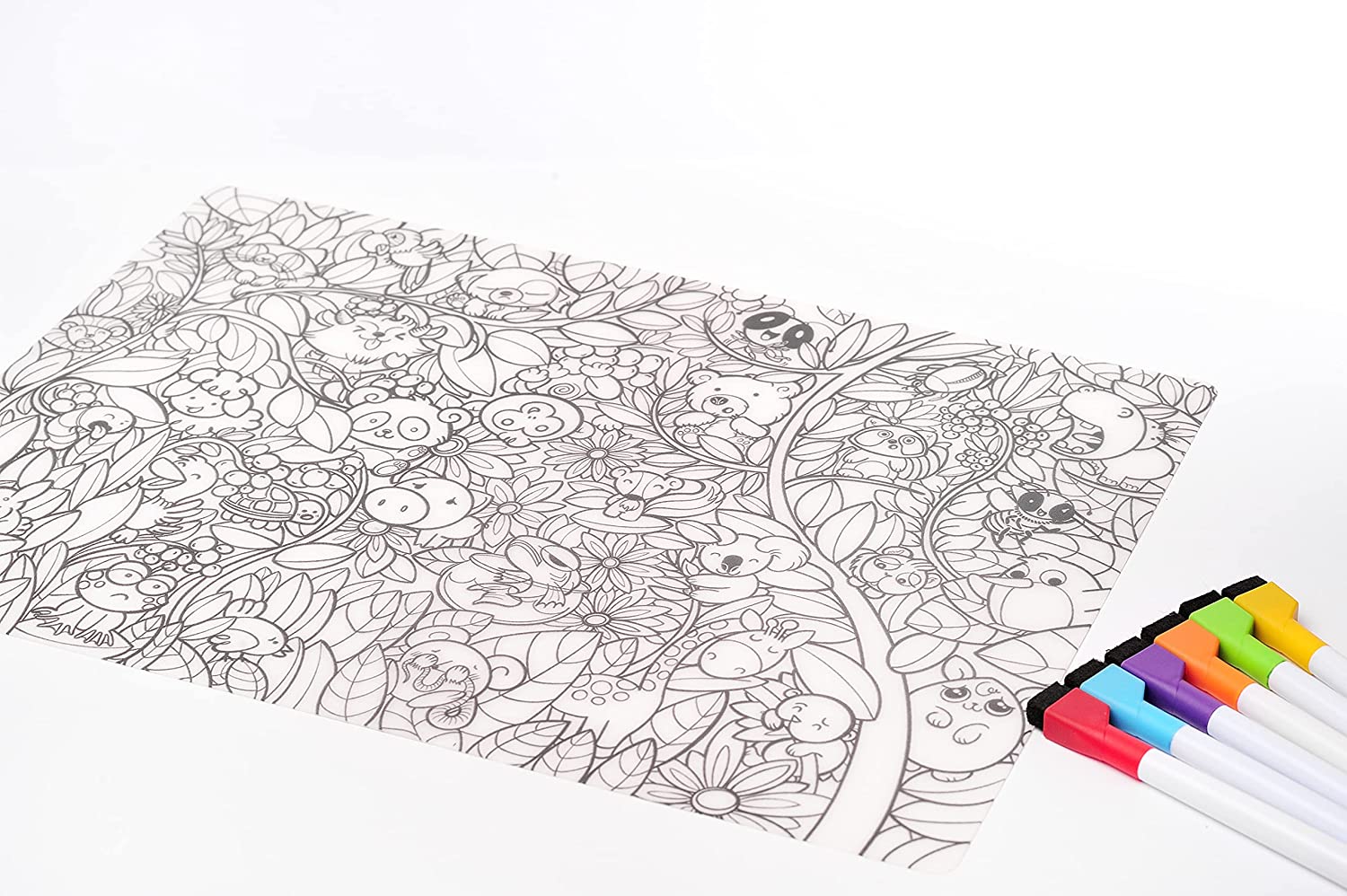 Activity Placemat Honoring Emotions Dry Erase, Kids Coloring Placemat