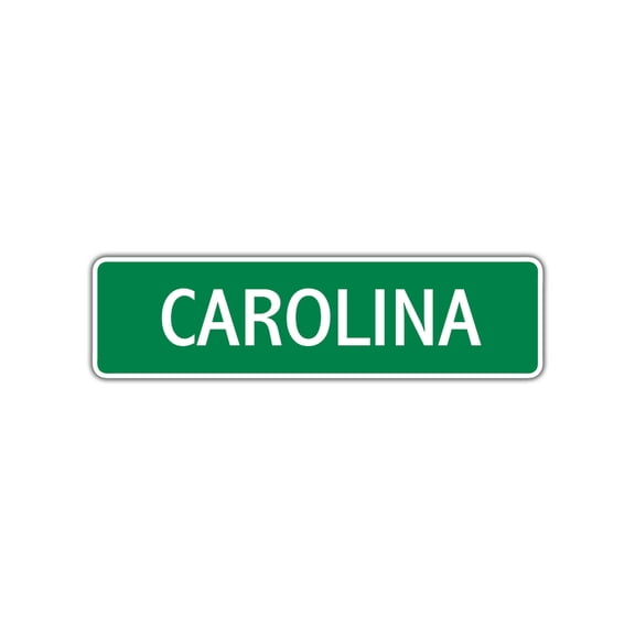Carolina Girls Children Name Decoration Label Indoor Outdoor Unique Wall Novelty Letter Printed Plaque Aluminum Metal Sign 4"x13.5"