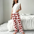thumbnail image 2 of HUJlwoi Pajama Sets for Women Heart Printed 2 Piece Pj Sets Tank Tops Sleepwear with Long Pants Sleeveless Summer Comfy Loungwear, 2 of 5