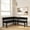 Black/Onyx, variant on Risa Corner Bench (64in x 64in / 1620mm x 1620mm), Pecan