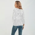 thumbnail image 2 of yillto Women Plus Size Cardigan 3/4 Sleeve Open Front Lightweight Lace Coats Formal Blazer S-5XL, 2 of 6