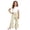 Yellow*, variant on OSOLU Girls Pants Summer Striped Casual Bottoms Flared Wide Leg Breathable Lightweight Everyday Casual Wear Trendy Travel Trousers