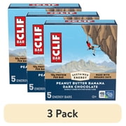 (3 pack) CLIF BAR Energy Protein Bars, Peanut Butter Banana with Dark Chocolate, 5ct