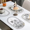 thumbnail image 3 of RKSTN Place Mats Elliptical Placemat Solid Colour Faux Leather Placemats - Coffee Mats- Kitchen Table Mats- Easy to Clean Kitchen Table Mats, 3 of 8