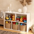 thumbnail image 3 of NEWADARA 5 Cube Storage Organizer,White Shelf Wood Cubby Bookcase Cube Organizer Bins Wooden Book Shelves for Bedroom Living Room Nursery Playroom, 3 of 14