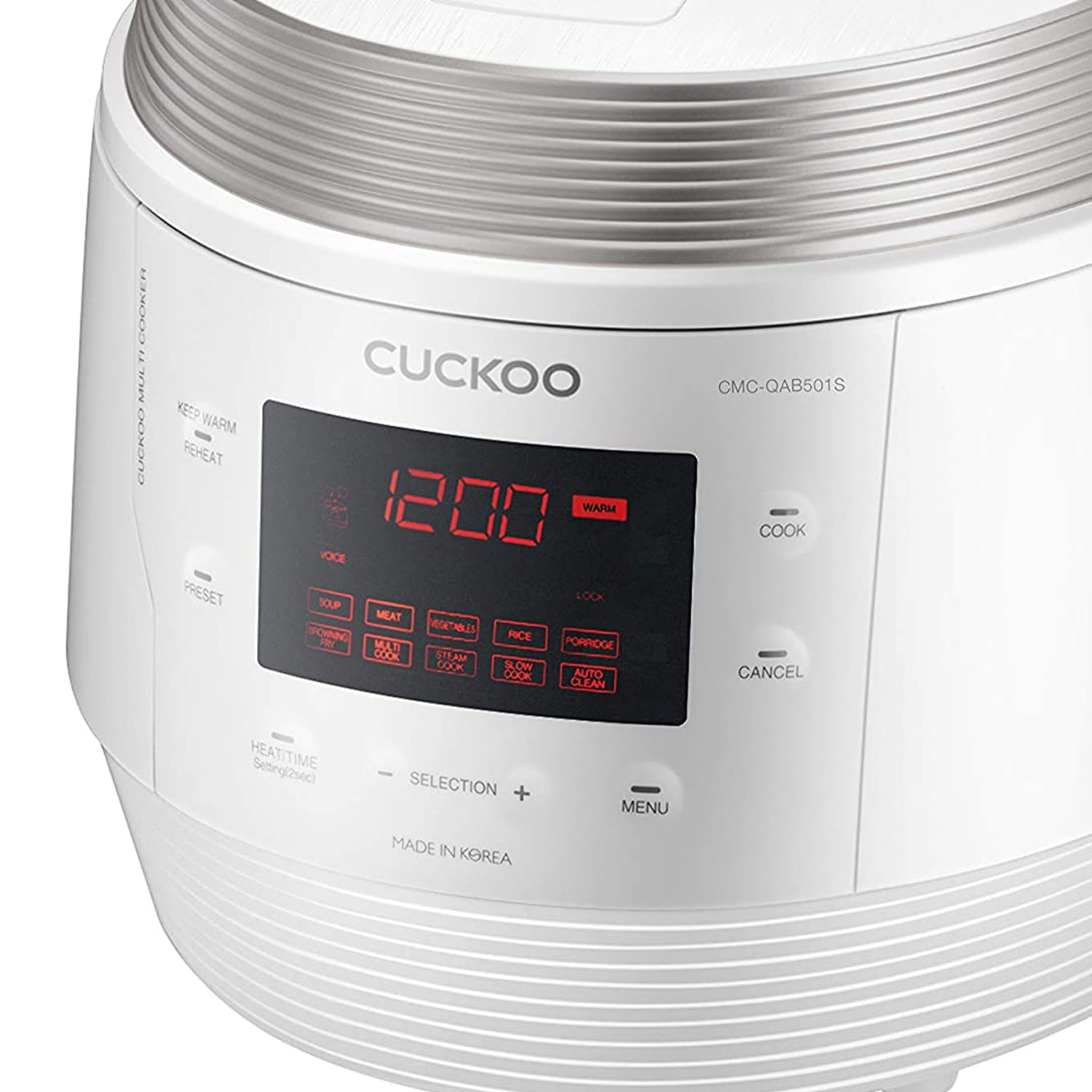 Made in Korea Yogurt Browning Fry Steamer Cuckoo CMC-QSN501S Q5 SUPERIOR 8 in 1 Multi Pressure Slow Warmer Soup Maker Stainless Steel Black Rice Cooker 
