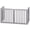 Gray, variant on BoldGear Extra Wide Dog Gate 82 x 24 Inch Freestanding Indoor Pet Door for House Doorways Stairs Halls, Foldable Wood Safety Fence 4 Panels,Gray
