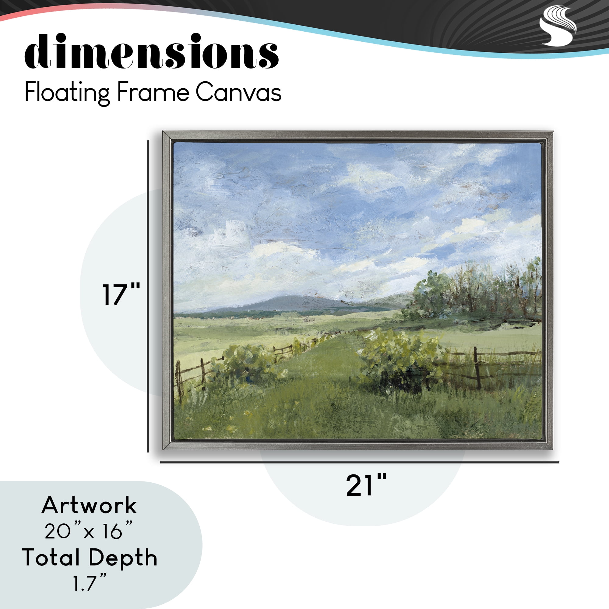 Stupell Industries Thank You Nature Landscape Gray Framed Floater Canvas Wall Art, design by Lanie Loreth