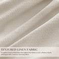 thumbnail image 3 of 90 Inch Pinch Pleated Blackout Linen Curtains for Bedroom 2 Panels Memory Trained 100% Black Out Soundproof Room Darkening Natural Cream Ivory Birch Window Curtains Double Layer Pinch Pleat Drapes, 3 of 5