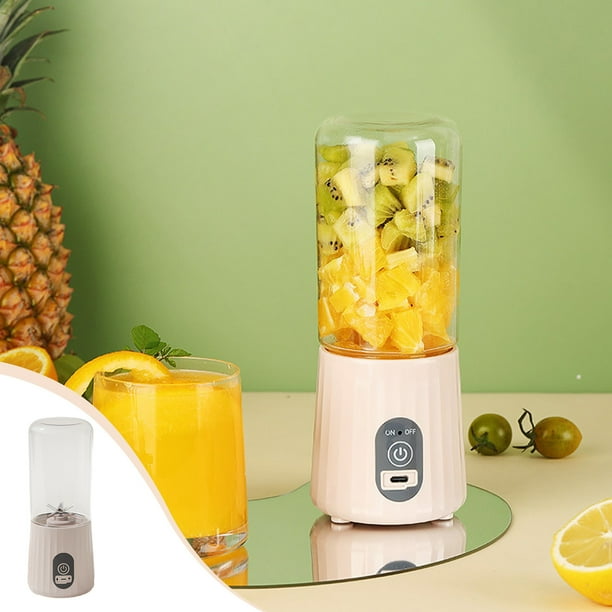 Licuadora portátil recargable por USB | Preparadora personal de batidos y zumos | Botella de viaje de 350 ml con 6 cuchillas | Mini licuadora para deportes, gimnasio, oficina y uso al aire libre