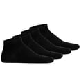 thumbnail image 1 of Von Jungfeld Calcetines deportivos unisex, paquete de 4 - Essentials Sneaker, unicolor Negro 35-38, 1 of 3