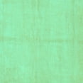 thumbnail image 1 of Ahgly Company Machine Washable Indoor Square Solid Turquoise Blue Modern Area Rugs, 4' Square, 1 of 4