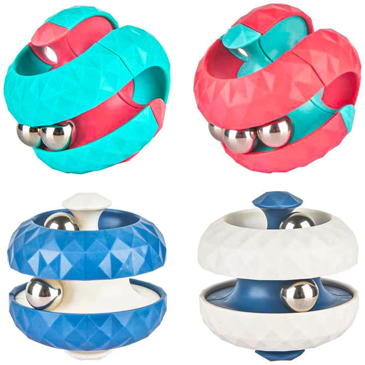 4Pcs Orbit Ball Toy for Kids Adults, Puzzle Ball Fidget Rubix Cubes Top