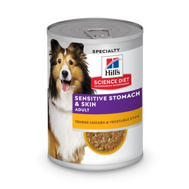 Hill's Science Diet Sensitive Stomach & Skin Tender Chicken Wet Dog Food, 12.5oz Can 12pk